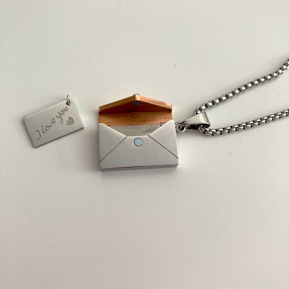 Stainless Steel Love Letter Locket Necklace